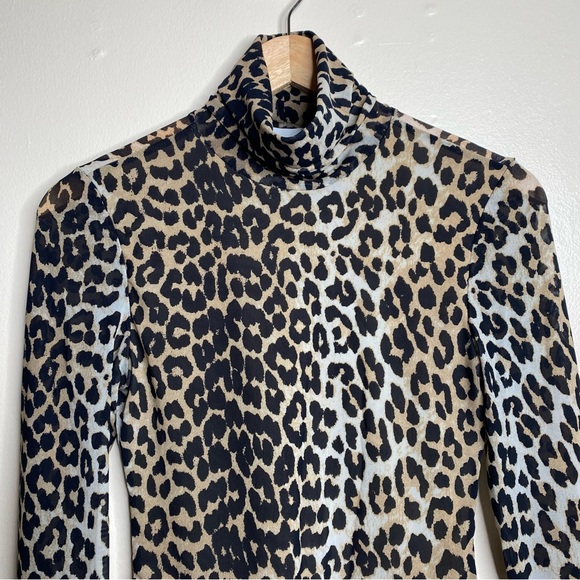 GANNI leopard-print long-sleeve top - Picture 8 of 16